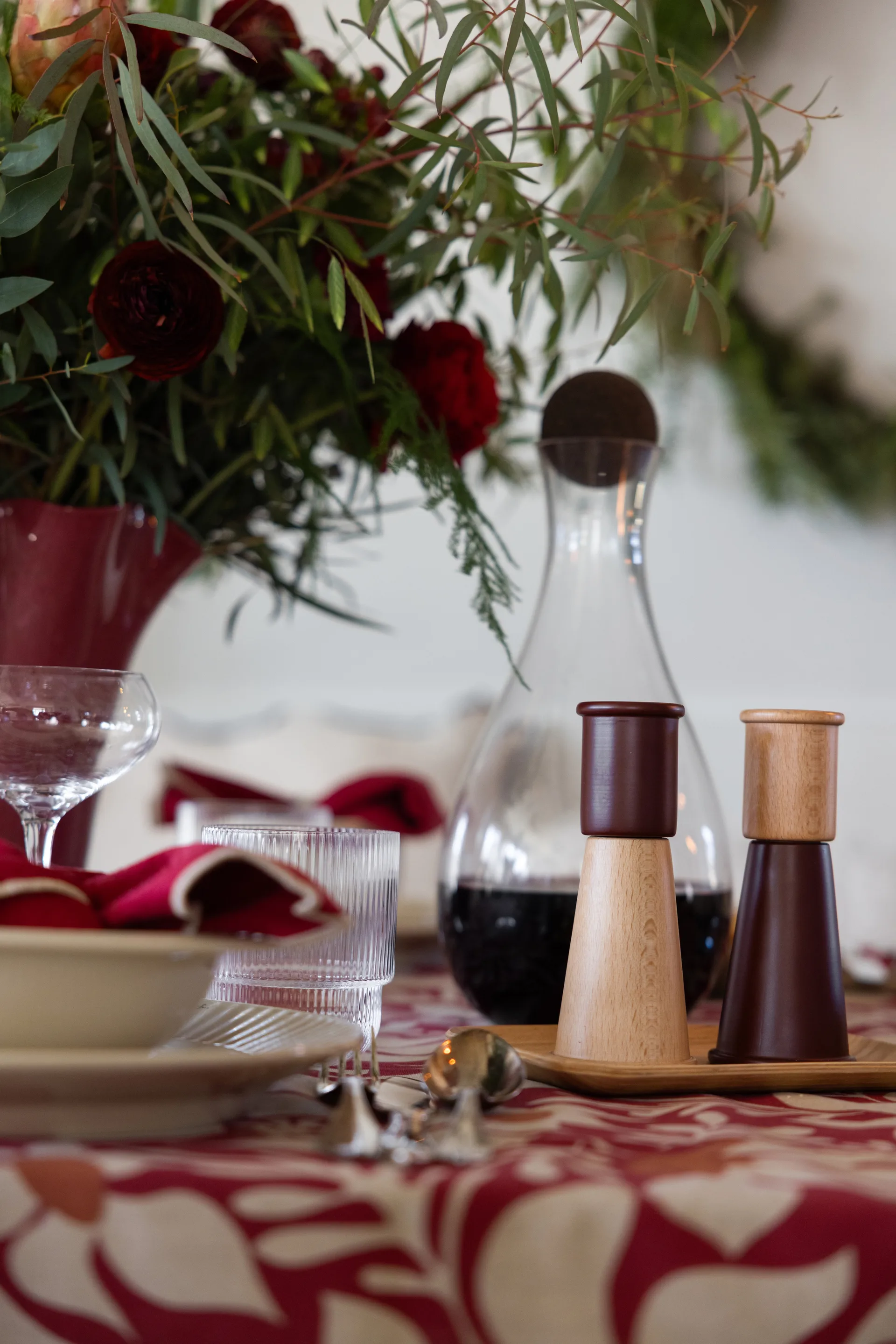 Gurken moinho pequeno para sal e pimenta 2 peças, Vermelho-castanho Sagaform