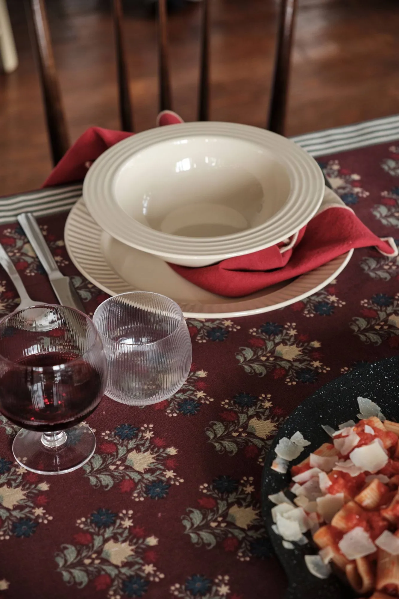 Linnea toalha de mesa, Vermelho vinho misto, 150x280 cm Sagaform
