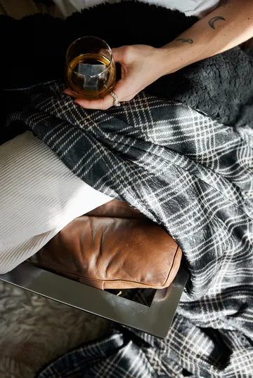 Manta de fleece Rut 130x170 cm - Preto
 - Sagaform