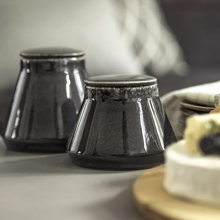 Pote de arrumação Natural, Preto Sagaform