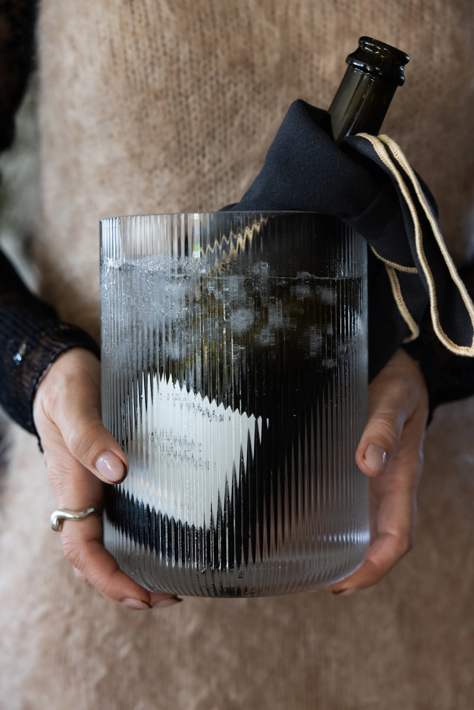 Sagaform Blanka vaso/refrigerador de vinho Ø15x20 cm, Claro Sagaform