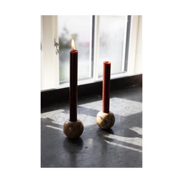 Sten castiçal Ø6 cm - Mármore florestal castanho - Sagaform