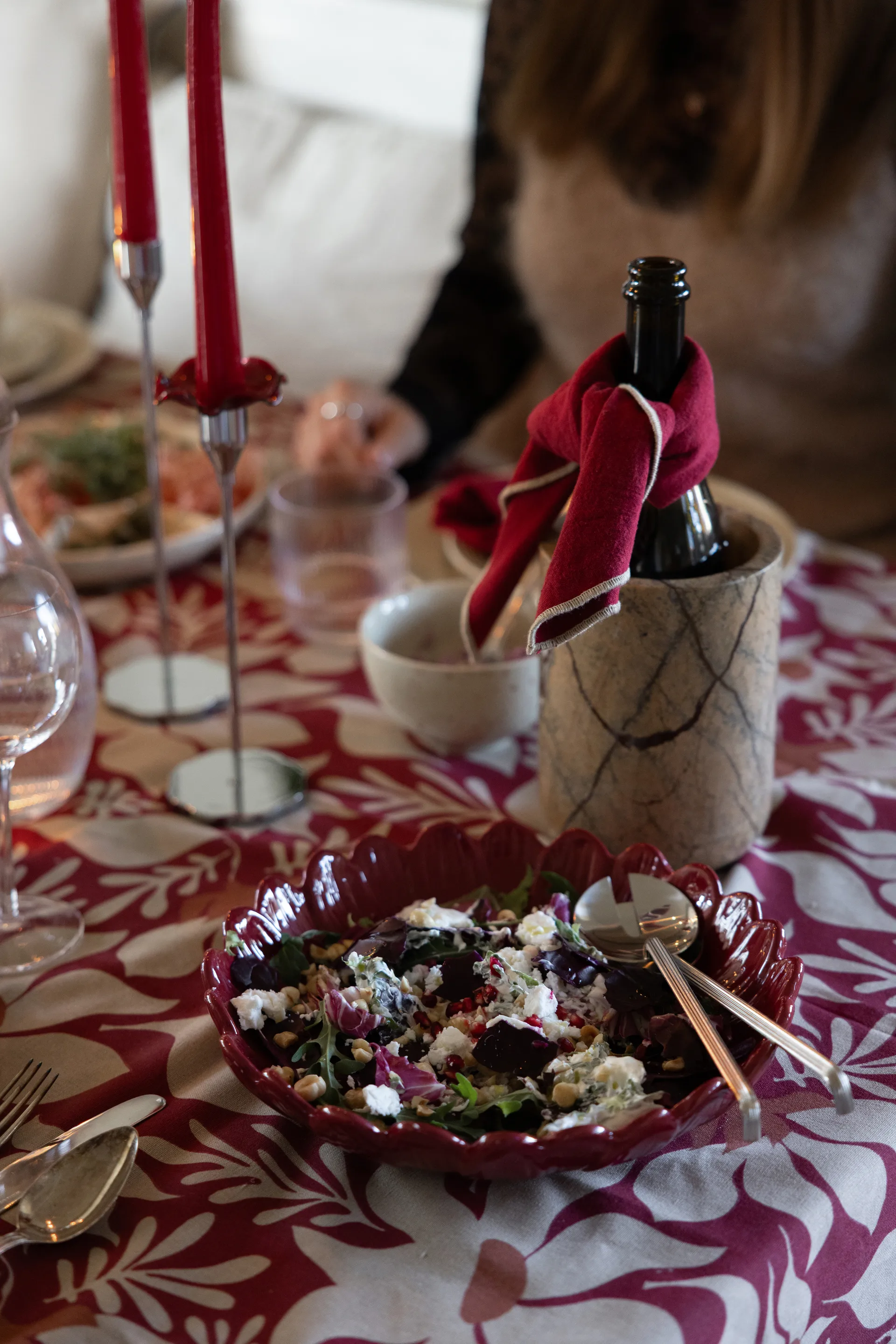 Sten refrigerador de vinho Ø12,5 cm, Mármore Floresta Marrom Sagaform