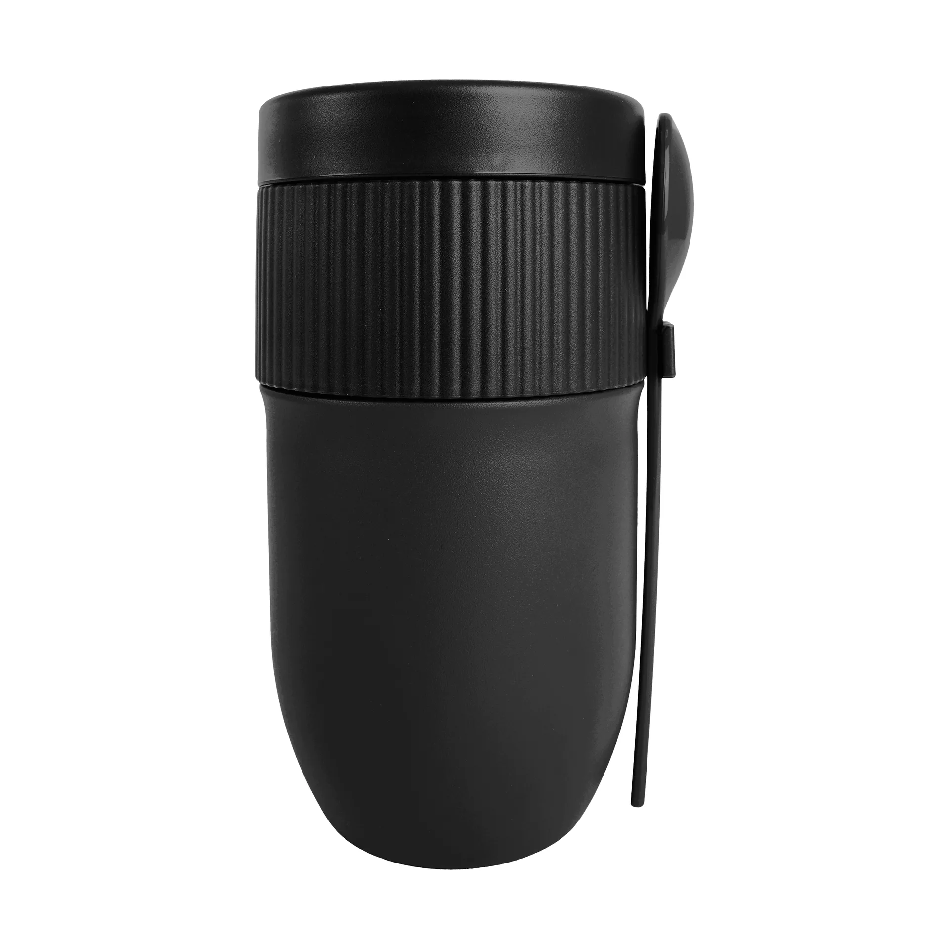 Ted garrafa térmica para iogurte com colher, Preto, 32 cl Sagaform