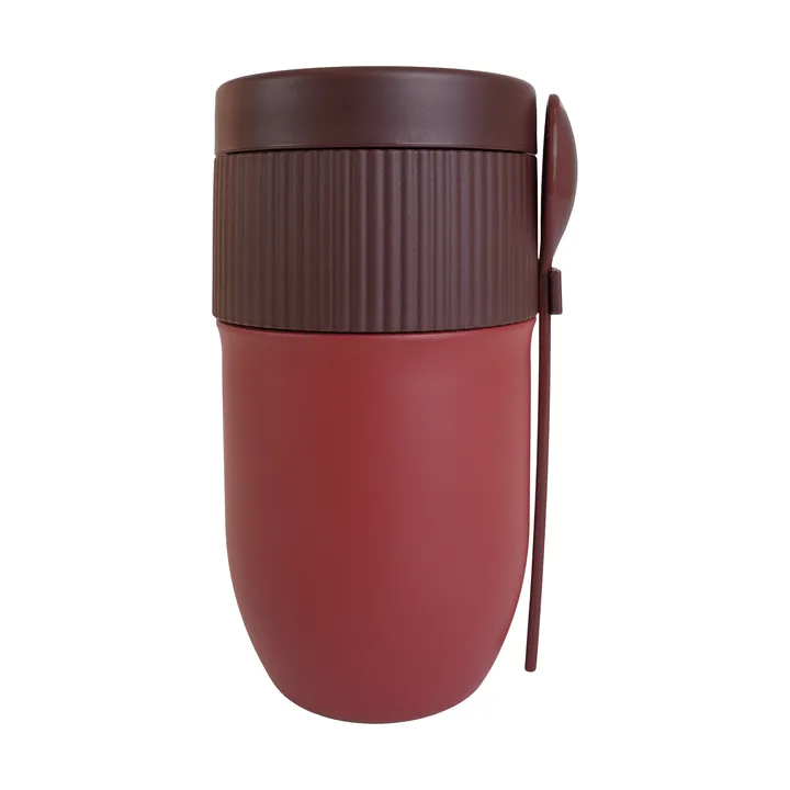 Ted garrafa térmica para iogurte com colher - Vinho tinto Pantone 7624C, 32 cl - Sagaform