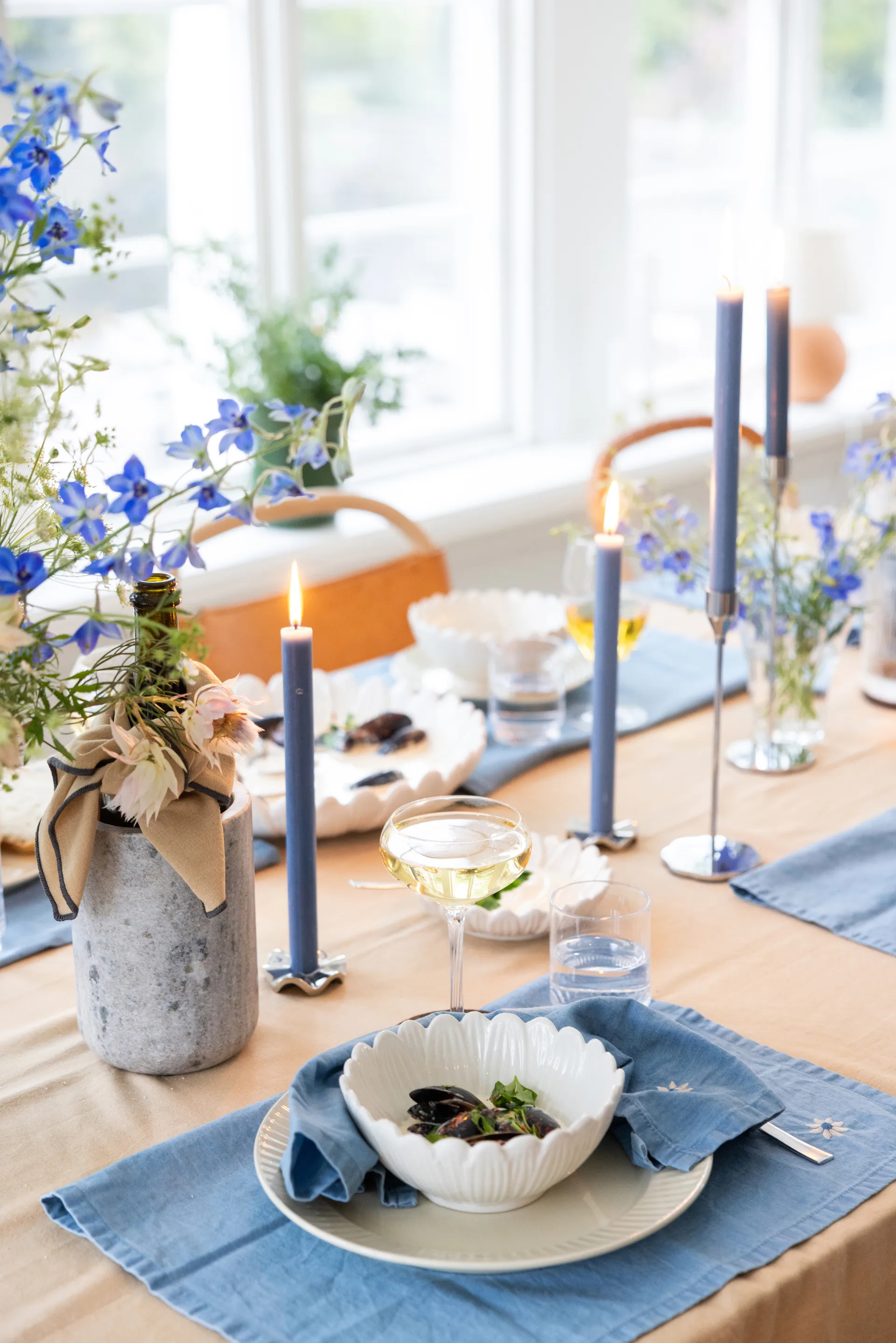 Toalha de cozinha Eden denim 50x70 cm 2-unid., Azul Sagaform