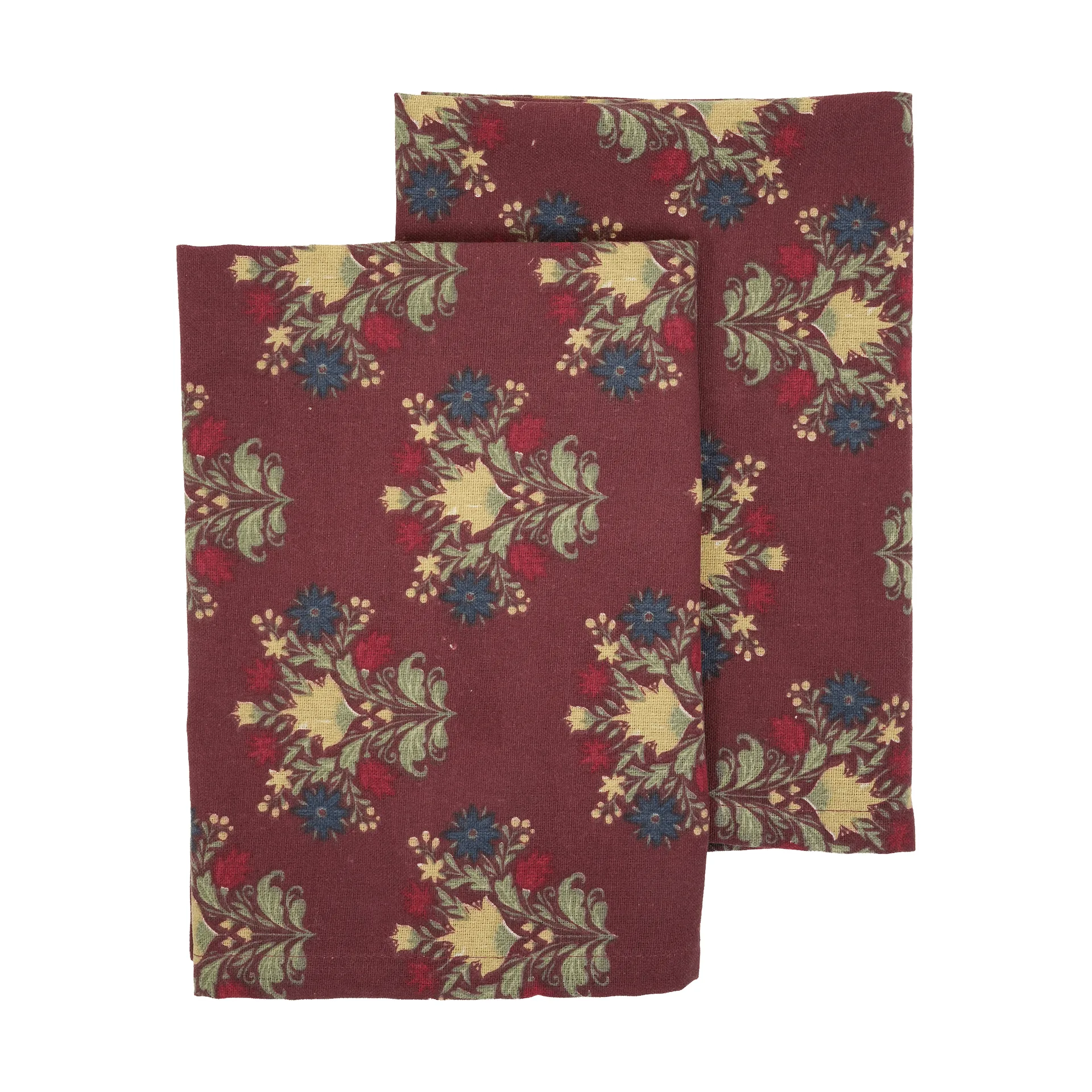 Toalha de cozinha Linnea, pack de 2, Vermelho vinho misto, 50x70 cm Sagaform