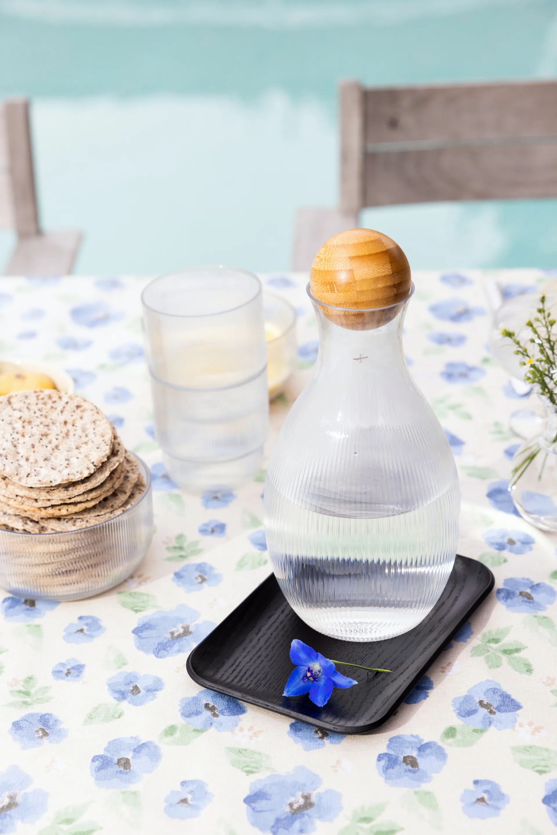 Toalha de mesa encerada Eden 150x250 cm, Azul Sagaform