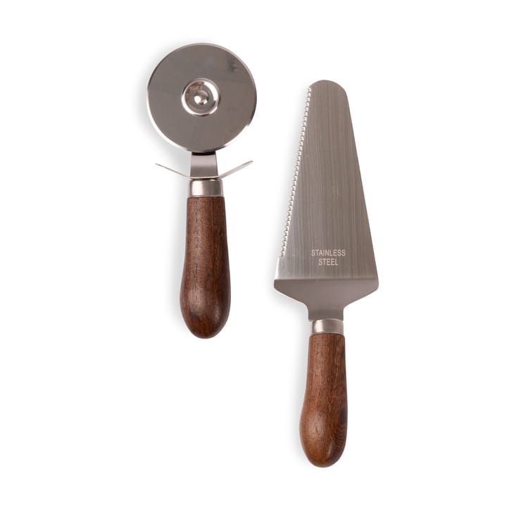 Utensílios Astrid para piza e tarte - Castanho-prateado - Sagaform