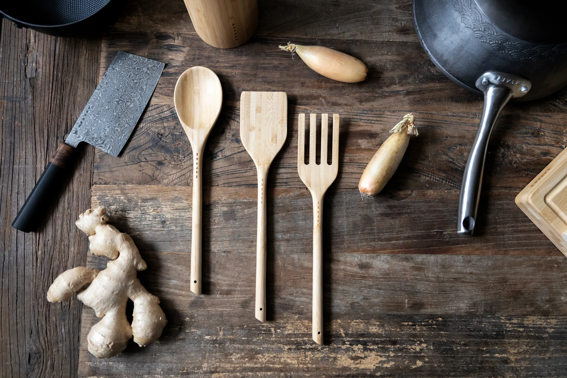 Conjunto de utensílios Satake, Bambu, 3 peças Satake