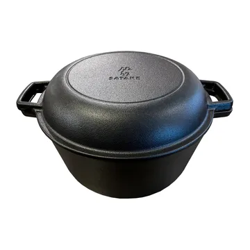 Panela de ferro fundido para fritura com tampa - Ø26 cm - Satake