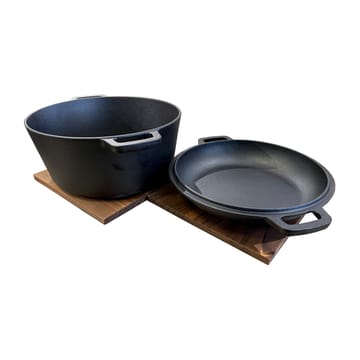  Panela de ferro fundido para fritura com tampa  - Ø26 cm - Satake