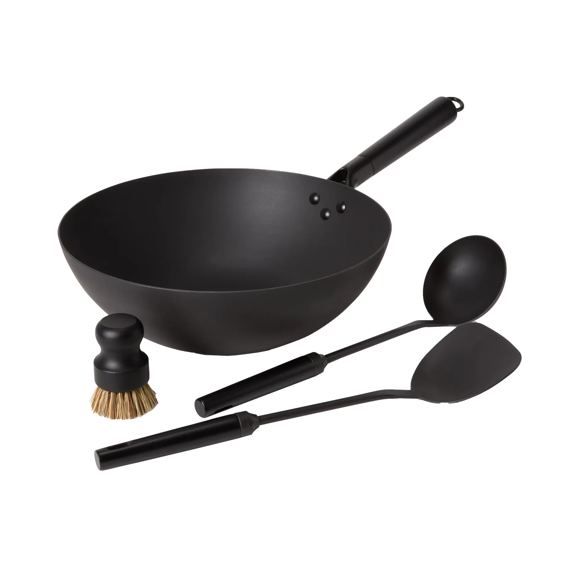 Satake Conj. wok de aço carbono, 4 peças Satake