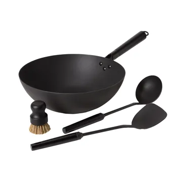 Satake Conj. wok de aço carbono - 4 peças - Satake