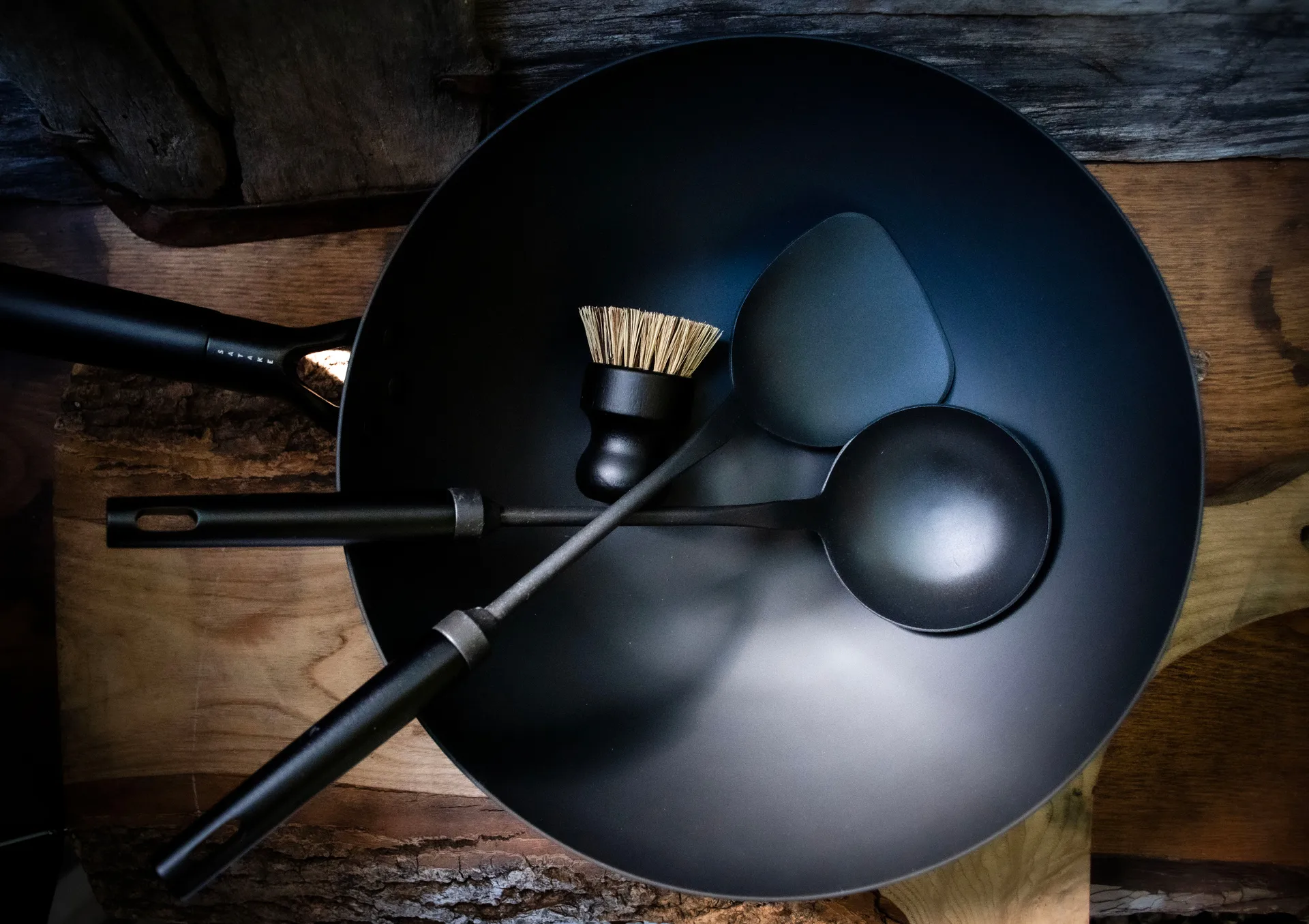 Satake Conj. wok de aço carbono, 57 cm Satake