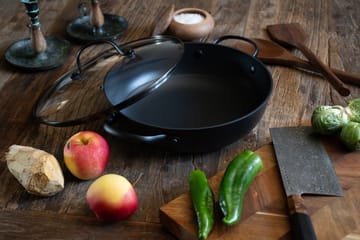 Satake Panela em ferro fundido com tampa de vidro - 26 cm - Satake