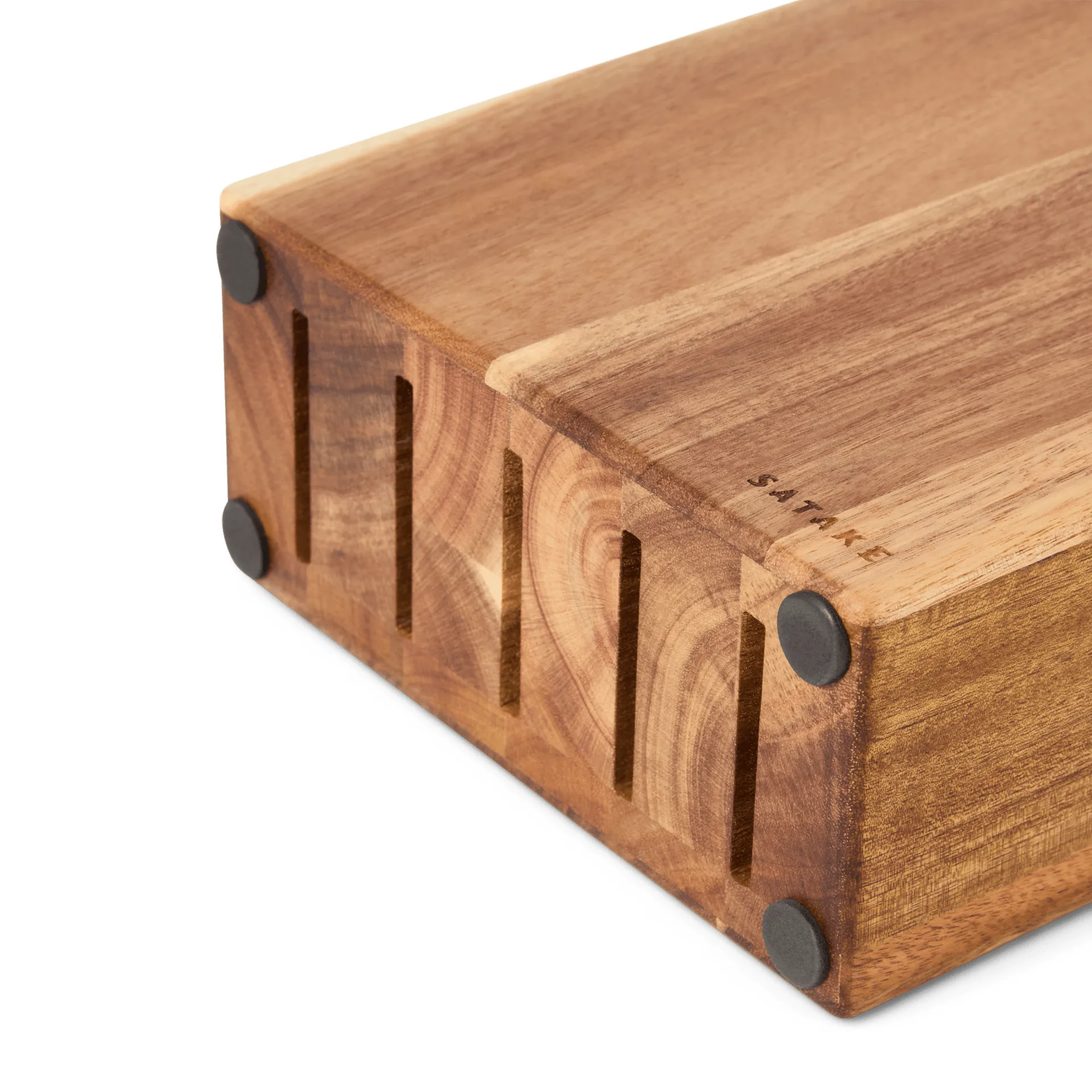 Satake suporte para facas, Acácia, 5 facas, 22,8x18x8 cm Satake