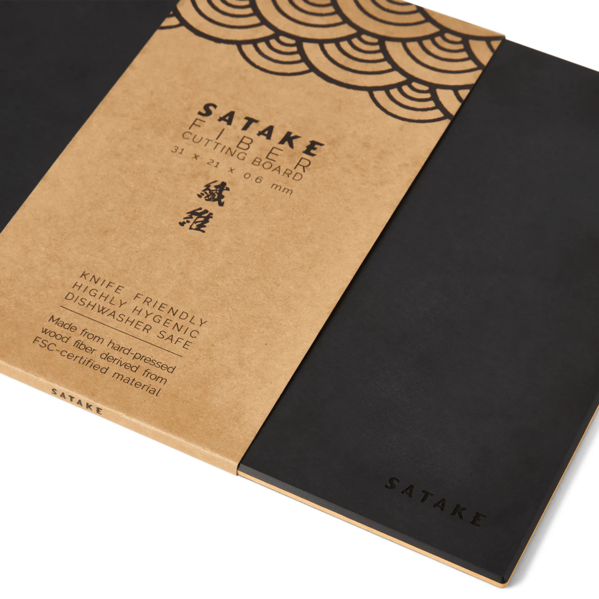 Satake tábua de corte em madeira e papel, 31x21,5x0,6 cm Satake