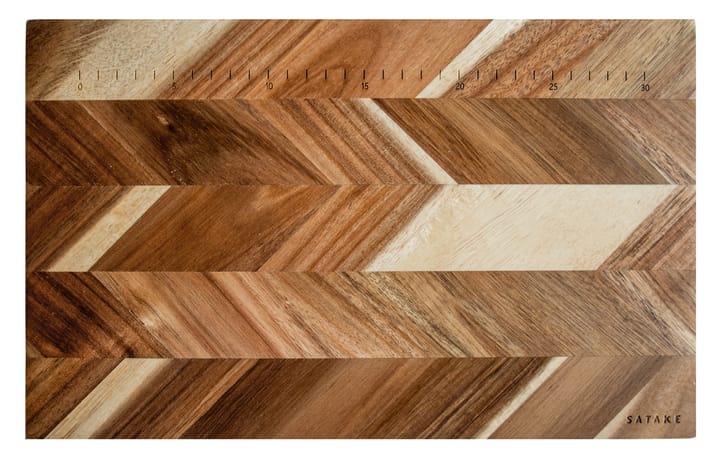 Tábua de cortar com pontos de medição Satake 35,5x23,5 cm - Acacia - Satake