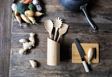 Utensílios e suporte para utensílios Satake - Bambu, 4 peças - Satake