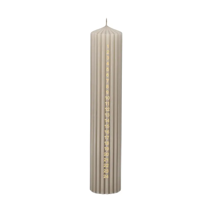 Awaiting vela de calendário - Linho, 25 cm - Scandi Essentials