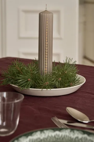 Awaiting vela de calendário - Linho, 25 cm - Scandi Essentials