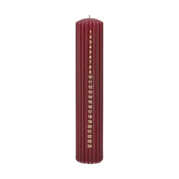 Awaiting vela de calendário - Vinho profundo, 25 cm - Scandi Essentials