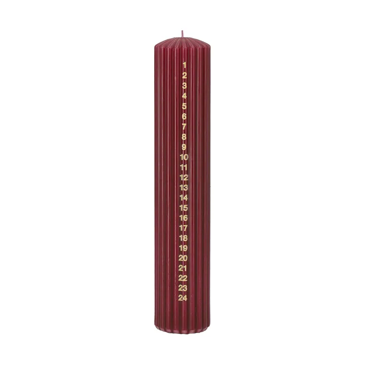 Awaiting vela de calendário - Vinho profundo, 25 cm - Scandi Essentials
