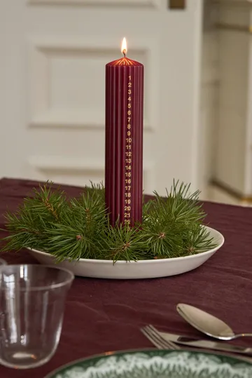 Awaiting vela de calendário - Vinho profundo, 25 cm - Scandi Essentials