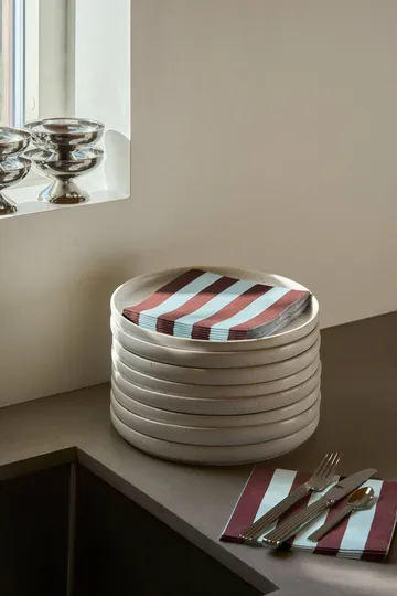 Bold Stripe guardanapo de papel - Borgonha-azul, pack de 20, 33x33 cm - Scandi Essentials