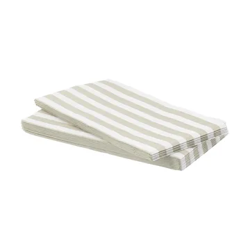 Bold Stripe guardanapo de papel - Branco-bege, pack de 15, 33x40 cm - Scandi Essentials