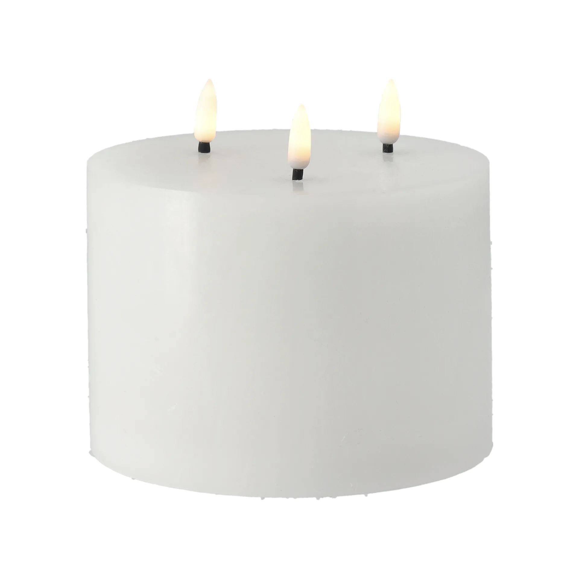 Bright Melt vela LED 3 pavios 13 cm, Branco Scandi Essentials