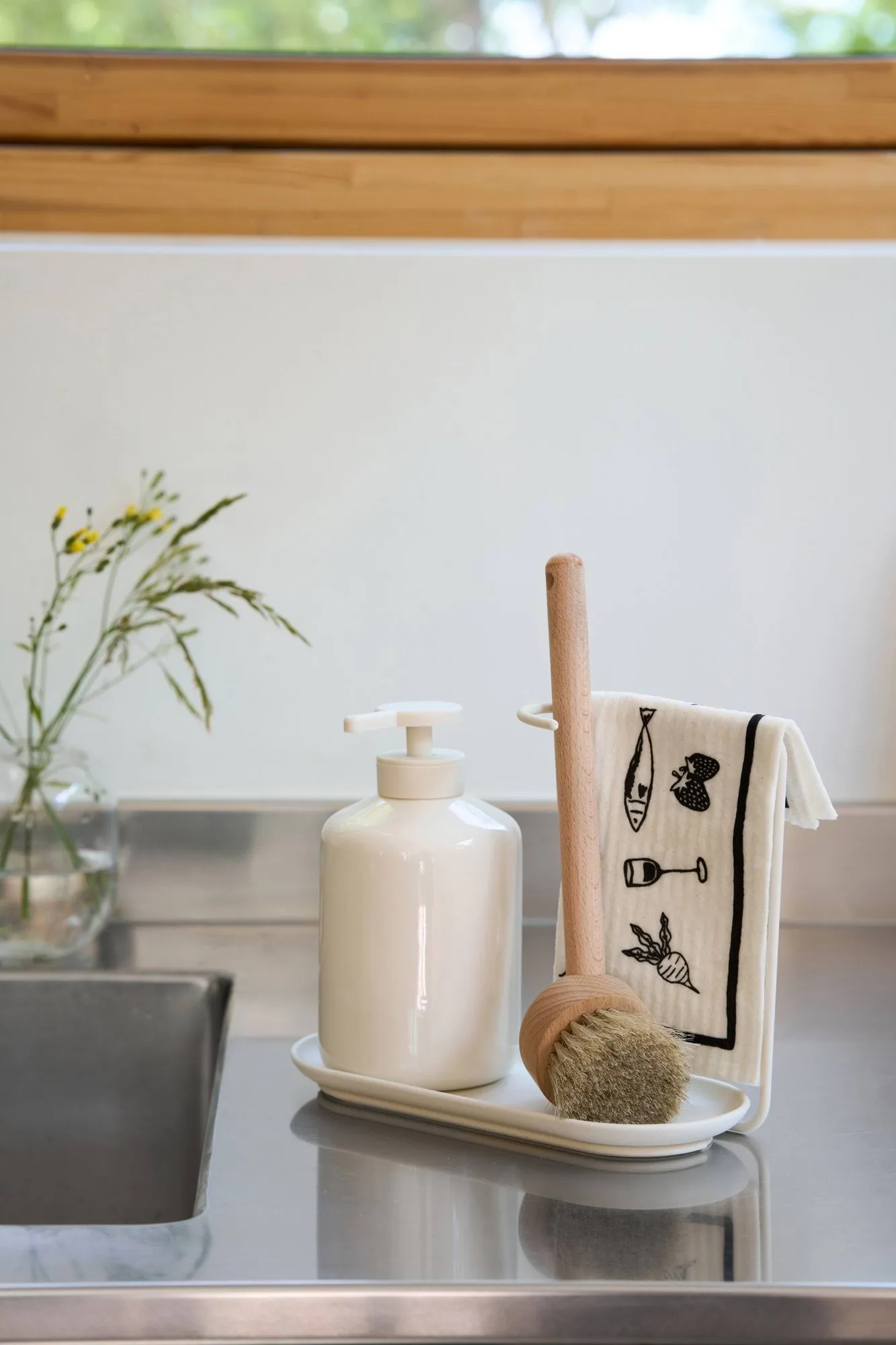 Daily pano de cozinha com padrão, Branco, pack de 3 Scandi Essentials