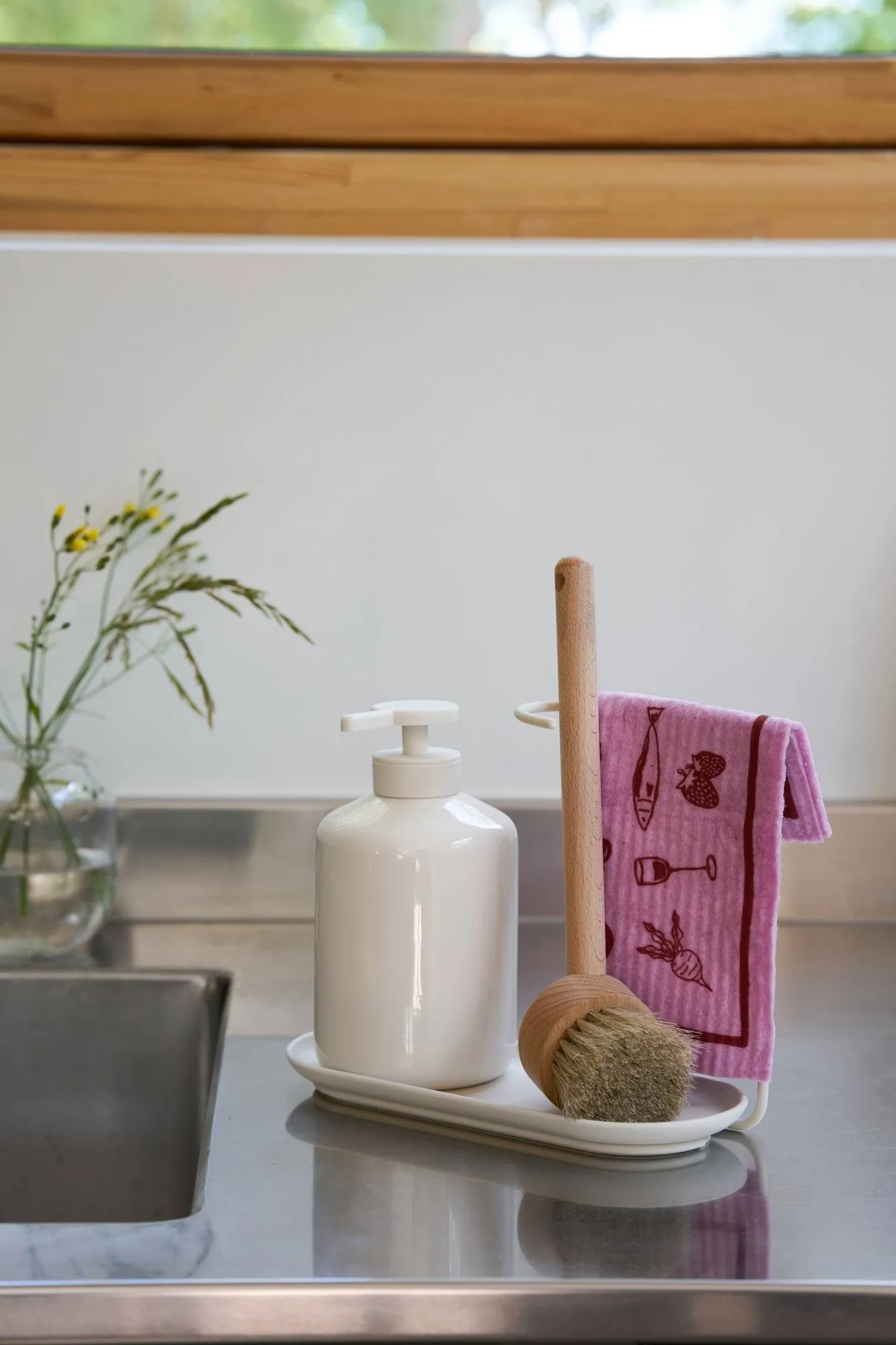 Daily pano de cozinha com padrão, Rosa, conjunto de 3 Scandi Essentials