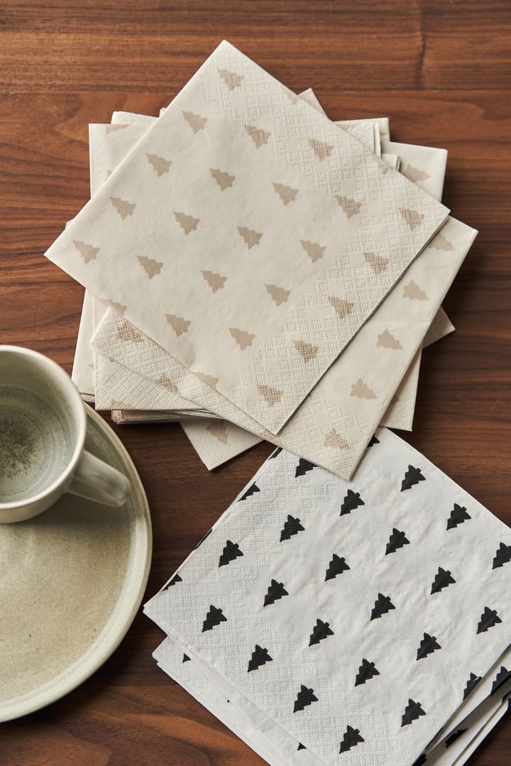 Guardanapo de linho 33x33 cm 20 unidades, preto-branco Scandi Essentials