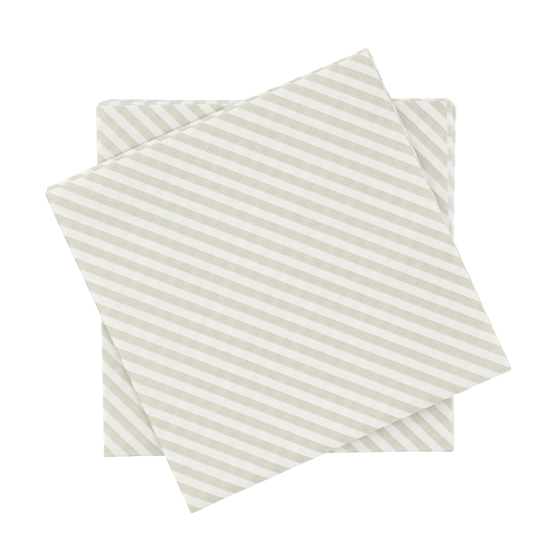 Guardanapo de papel com riscas finas, Branco-bege, pack de 20, 33x33 cm Scandi Essentials