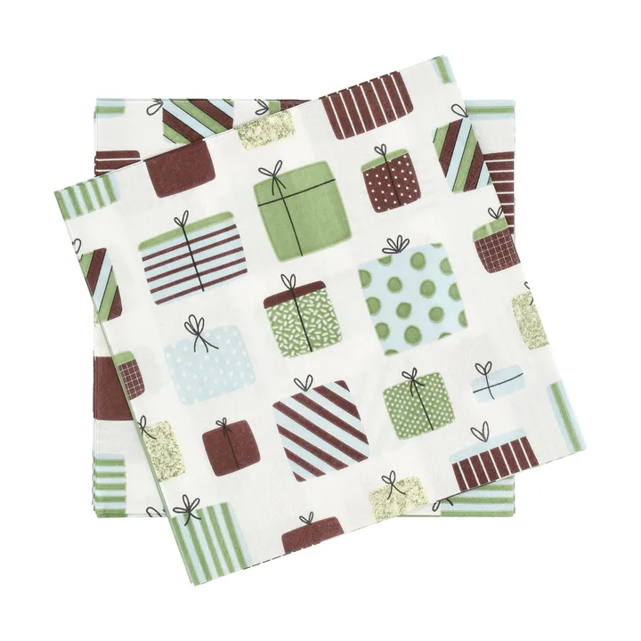 Guardanapo de papel Gift - Multi, pack de 20, 33x33 cm - Scandi Essentials