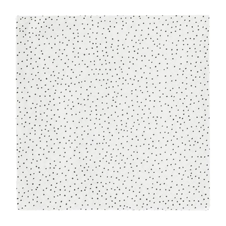 Guardanapos Grain 33x33 cm 20 unidades - branco-preto - Scandi Essentials