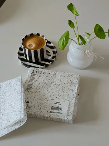 Guardanapos Grain 33x33 cm 20 unidades - branco-preto - Scandi Essentials