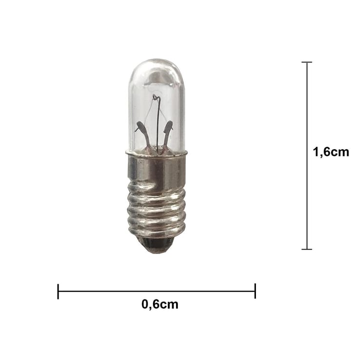 Lâmpada Lit E5 de reserva 12V 0,6W, Transparente Scandi Essentials
