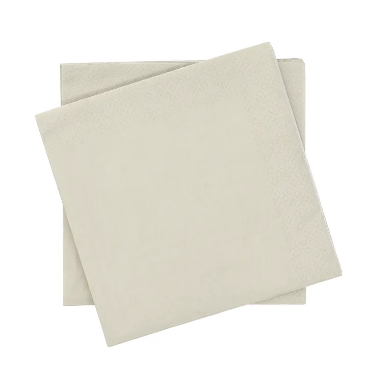Plain guardanapo de papel - Bege, pack de 20, 40x40 cm - Scandi Essentials