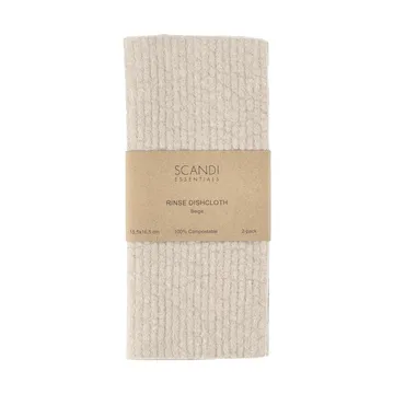 Rinse pano de loiça - Bege, conjunto de 2 peças - Scandi Essentials