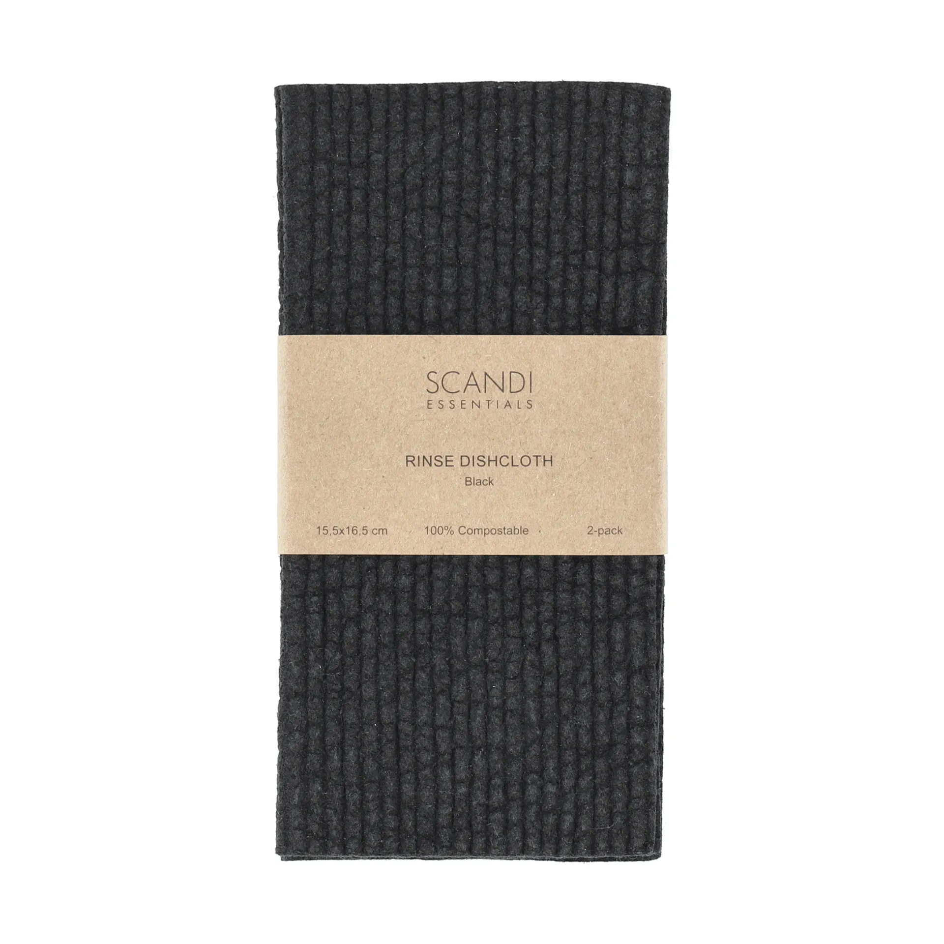Rinse pano de loiça, Preto, pack de 2 Scandi Essentials