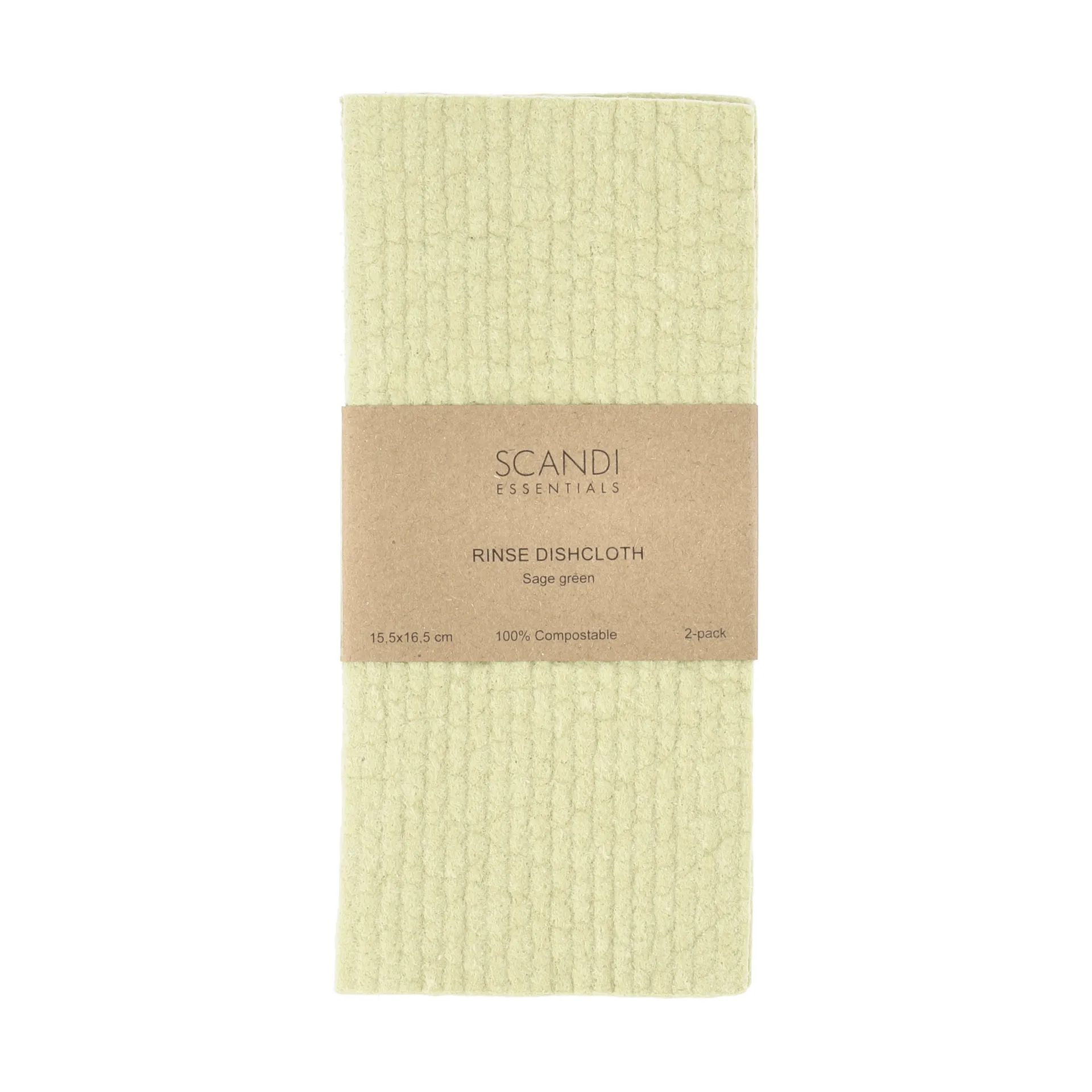 Rinse pano de loiça, Sálvia, conjunto de 2 peças Scandi Essentials