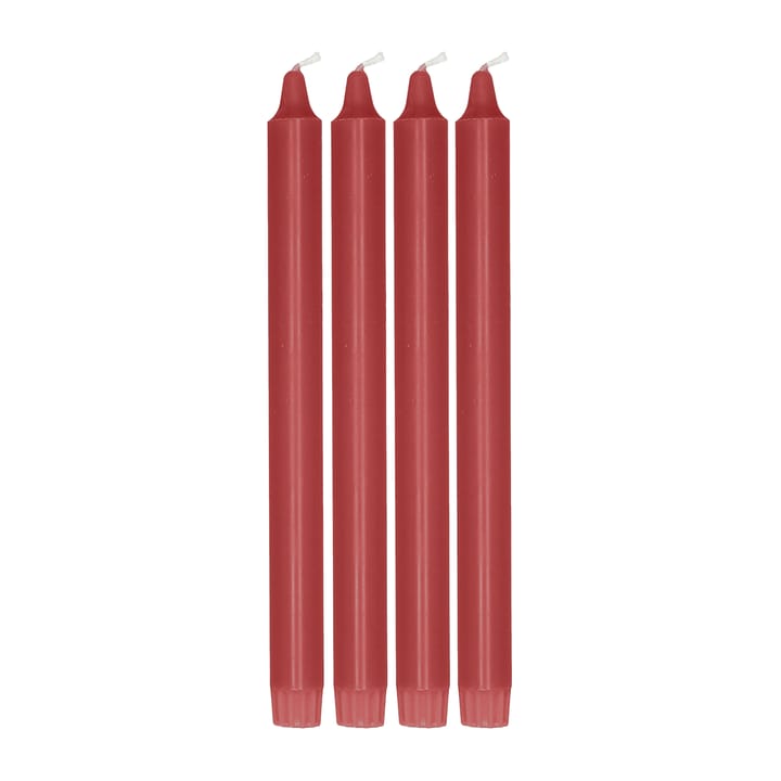 Vela cónica Ambiance 4 unidades 27 cm - Vermelho escuro - Scandi Essentials