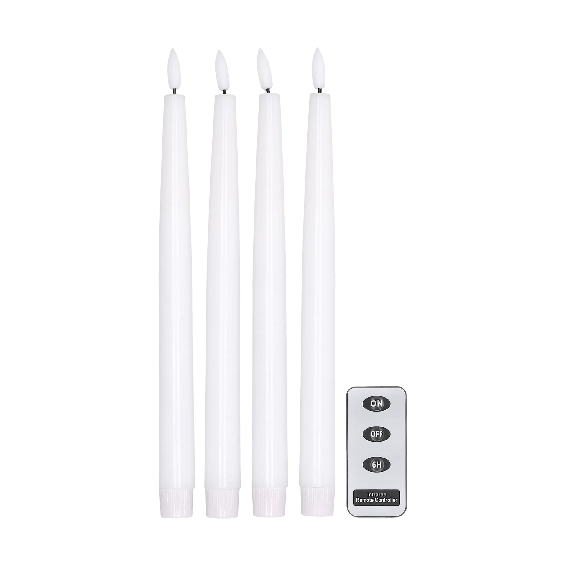 Vela LED Bright 28,5 cm 4 un. com comando, Branco Scandi Essentials