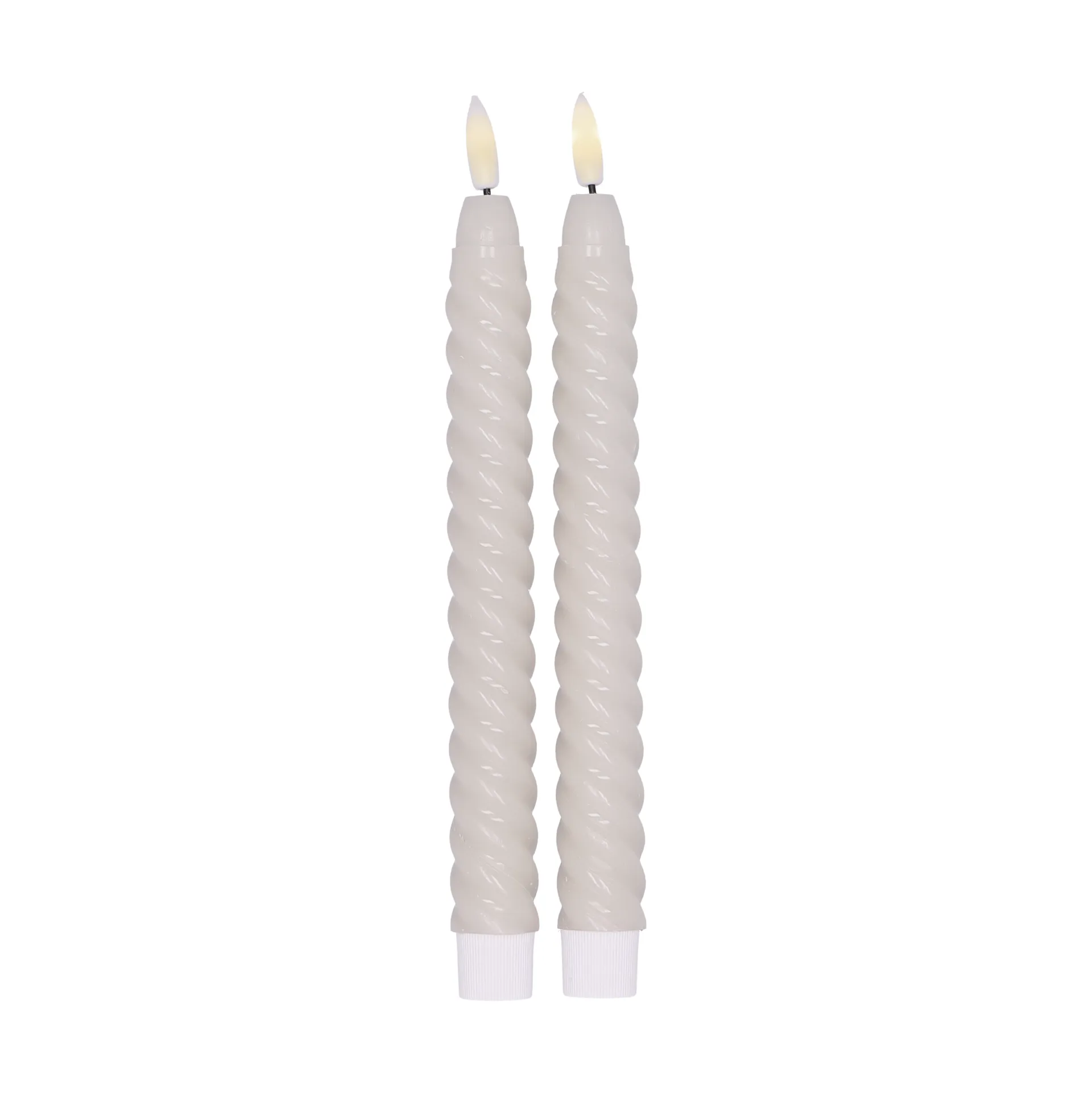Vela Twisted 25 cm, 2 un., Bege Scandi Essentials