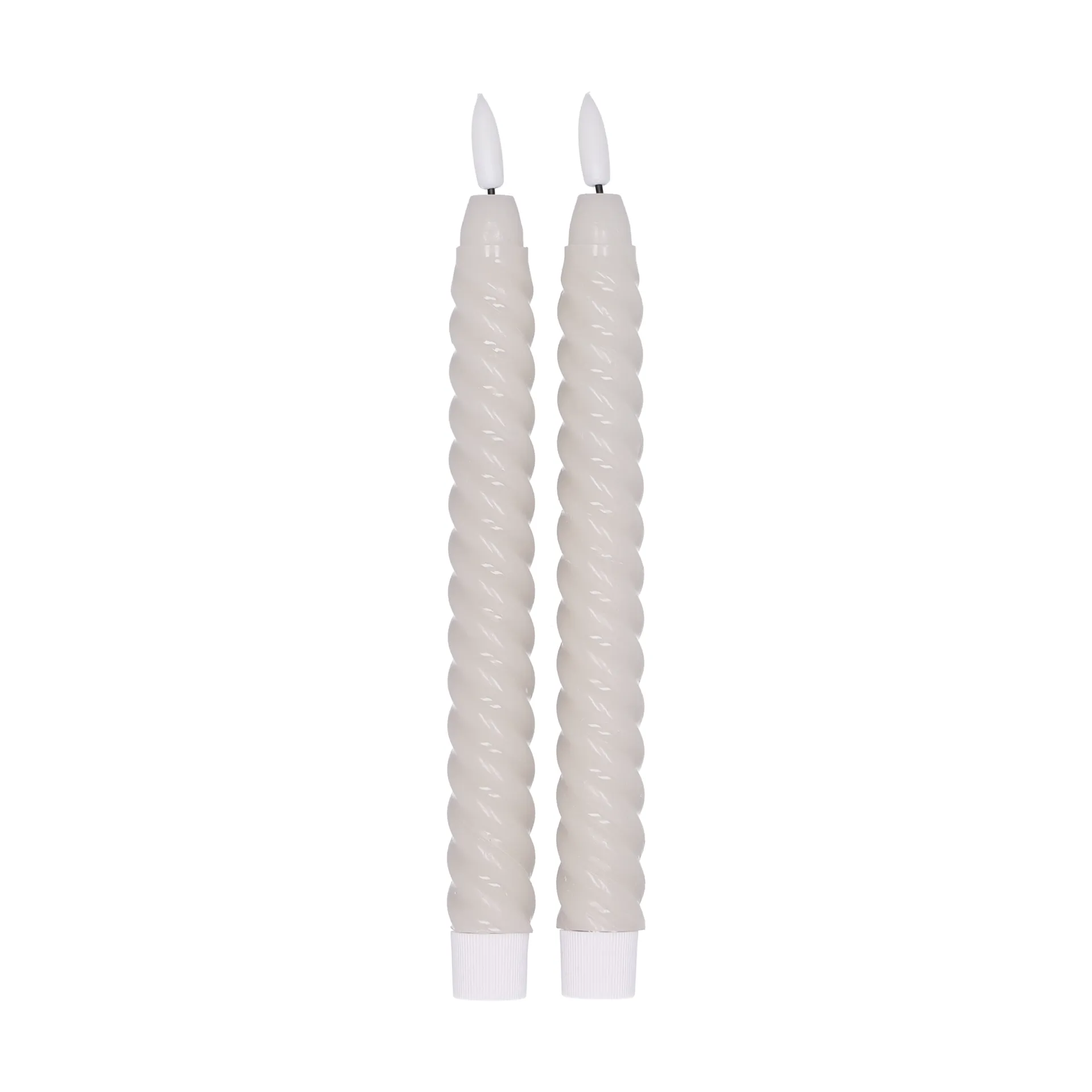 Vela Twisted 25 cm, 2 un., Bege Scandi Essentials