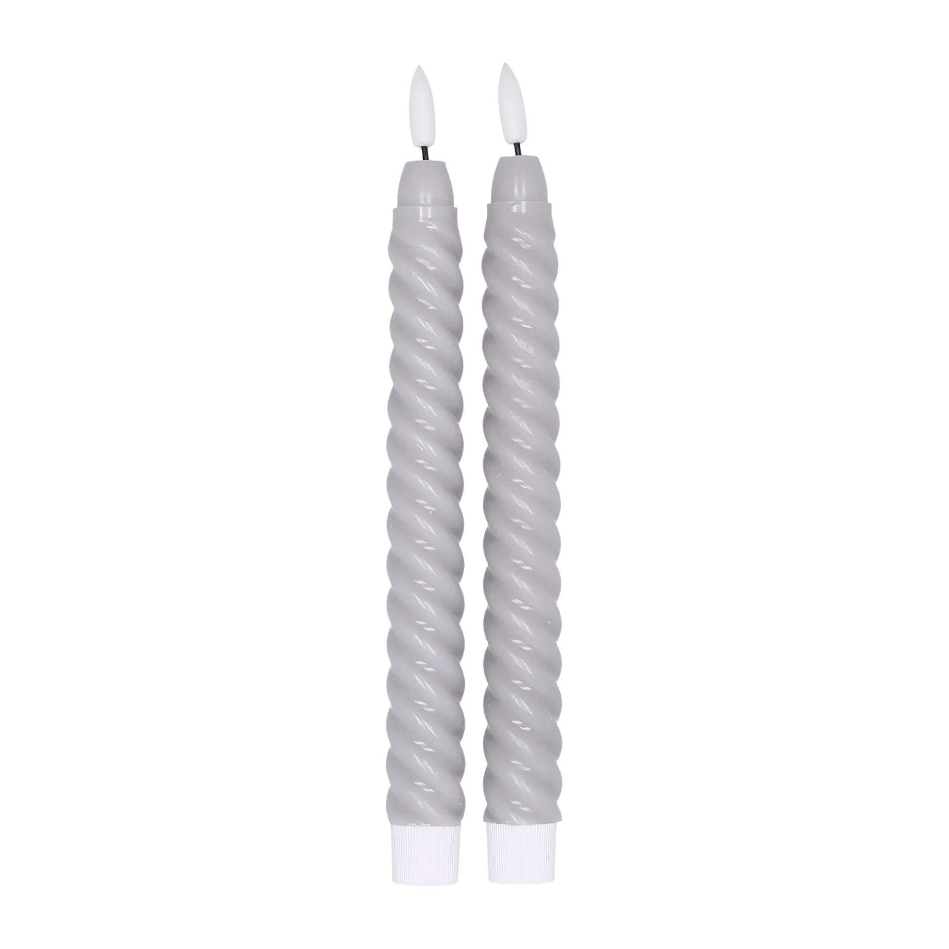 Vela Twisted 25 cm, 2 un., cinza Scandi Essentials