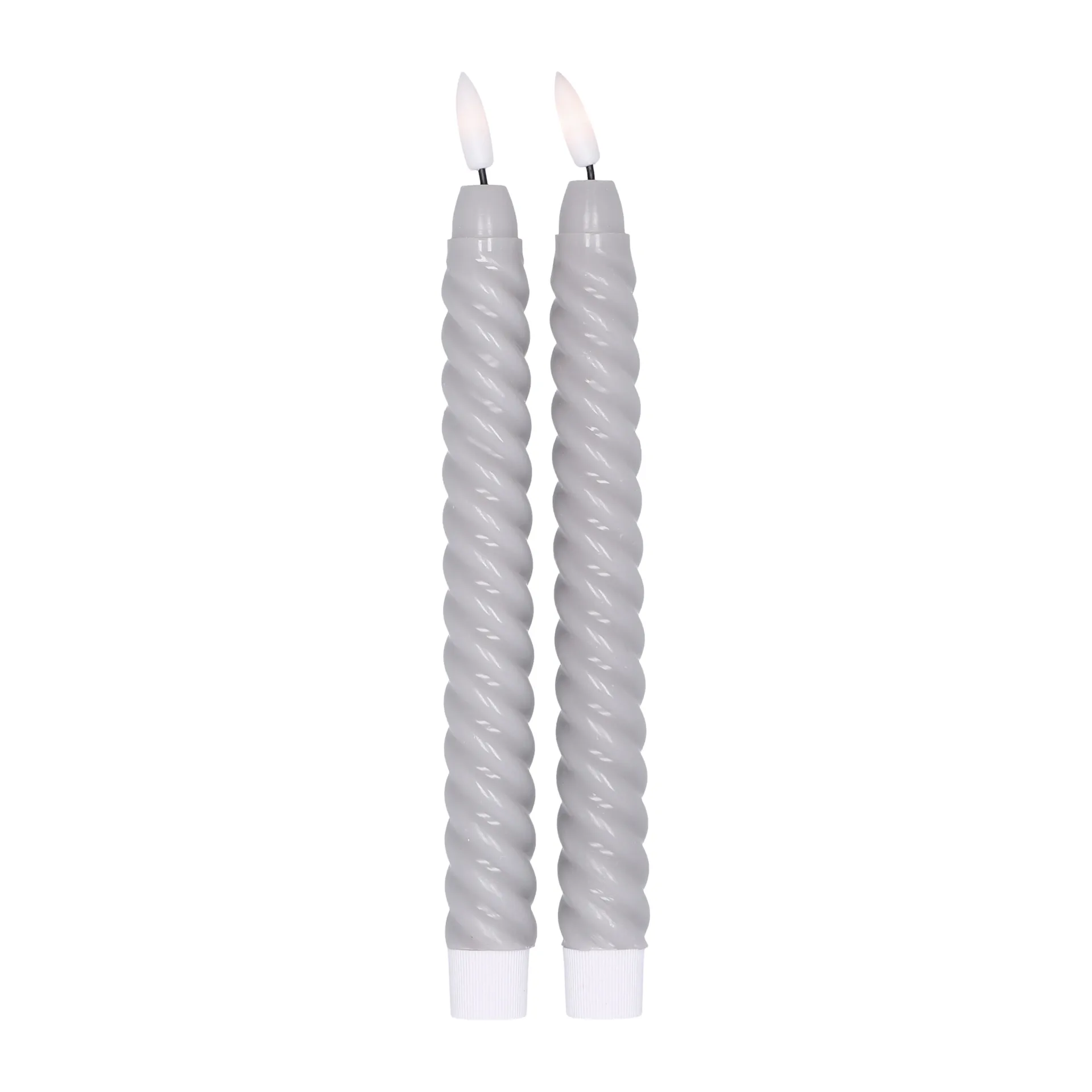 Vela Twisted 25 cm, 2 un., cinza Scandi Essentials